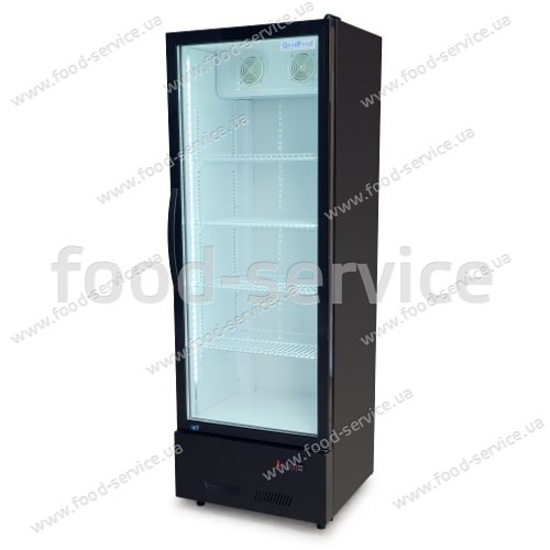 Шафа холодильна для напоїв GoodFood BC360NBB2LED чорна-біла